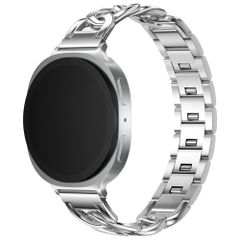 Selencia Chain bandje Samsung Galaxy Watch 9 (40/44mm) / Watch 8 (40/44mm) / Classic (46mm) - Zilver