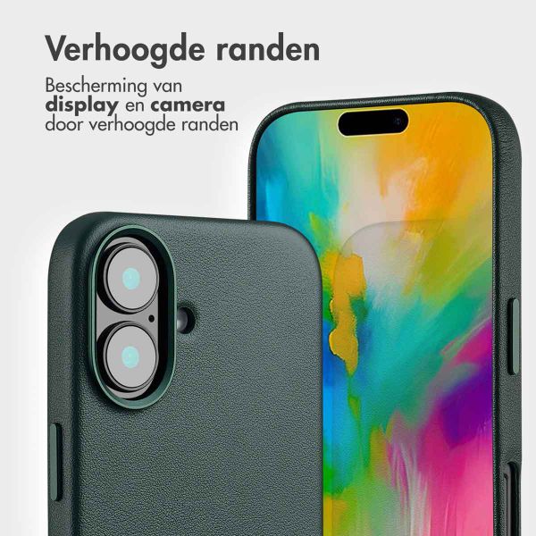 Accezz Leather Bookcase 2-in-1 met MagSafe Apple iPhone 16 - Cedar Green