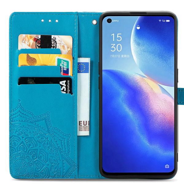 imoshion Mandala Bookcase Oppo Find X3 Lite - Turquoise