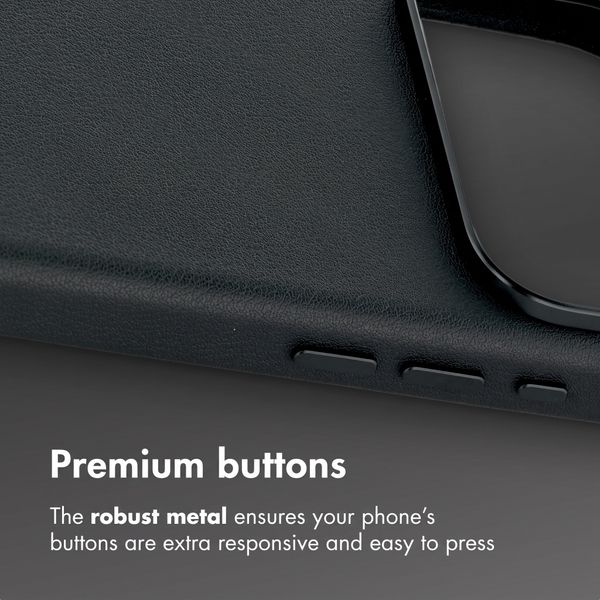 Accezz Leather Case with MagSafe Apple iPhone 18 Pro Max / 17 Pro Max - Onyx Black