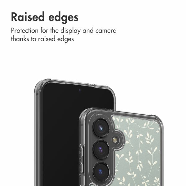 imoshion Design hoesje Samsung Galaxy S24 - Smoke Green Flowers