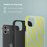 Selencia Vivid Tough Backcover iPhone 11 - Zebra Winter Sky Titanium Yellow