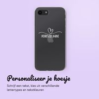 Gepersonaliseerd hoesje met sierlijk hartje iPhone SE (2022 / 2020) / 8 / 7 - Transparant