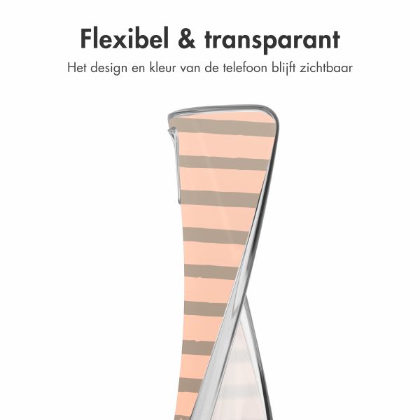 imoshion Design hoesje Samsung Galaxy A51 - Striped peach reverse