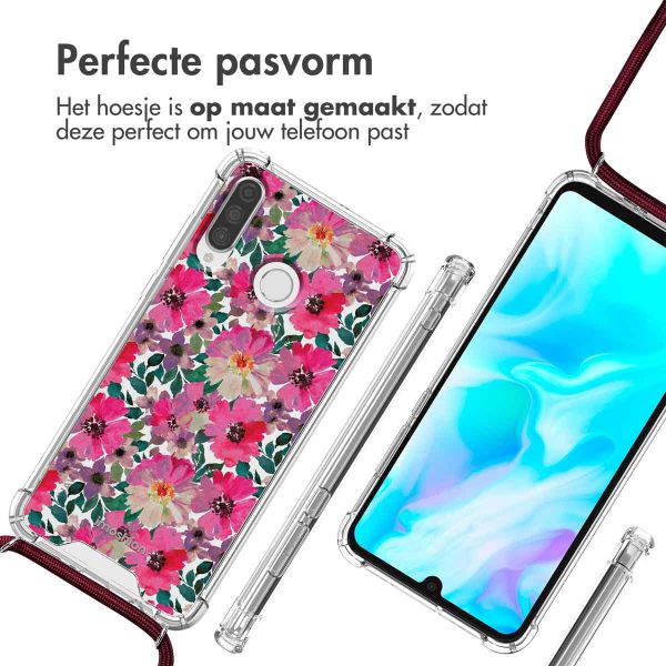 imoshion Design hoesje met koord Huawei P30 Lite - Flower Water