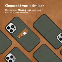 Accezz Premium Leather Card Slot Backcover iPhone 13 Pro Max - Groen