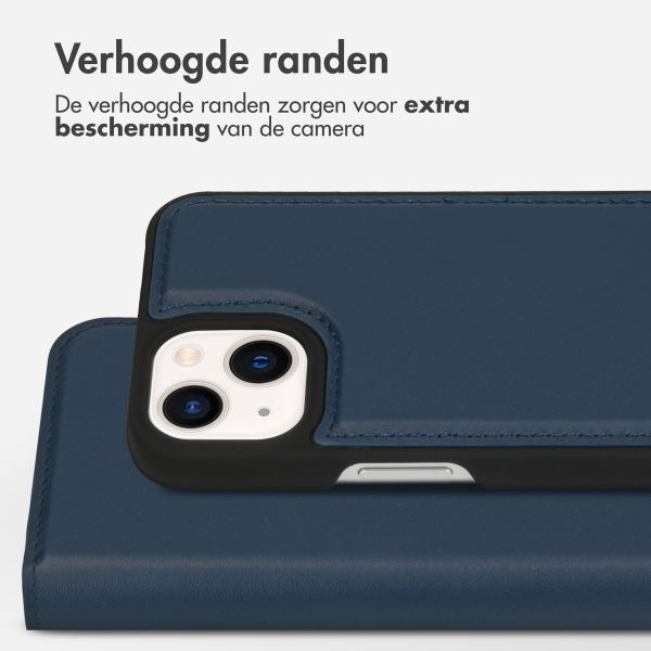 Accezz Premium Leather 2 in 1 Wallet Bookcase Apple iPhone 13 Mini - Donkerblauw