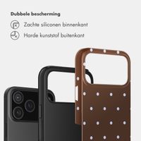 Selencia Vivid Backcover Apple iPhone 17 Pro - Happy Dots Chocolate