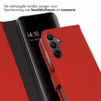 Selencia Echt Leren Bookcase Samsung Galaxy A15 (5G/4G) - Rood