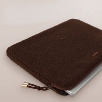 Selencia Teddy Laptophoes 15-16 inch - Laptopsleeve - Choco Brown