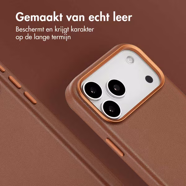 Accezz MagSafe Leather Backcover Apple iPhone 17 Pro Max - Sienna Brown