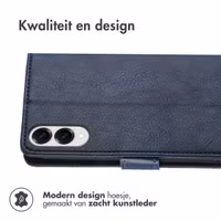 imoshion Luxe Bookcase Samsung Galaxy S25 Edge - Donkerblauw