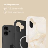 Selencia Vivid Back Cover with MagSafe Apple iPhone 16 - Golden Beige Marble