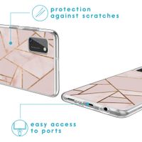 imoshion Design hoesje Samsung Galaxy A41 - Grafisch Koper / Roze