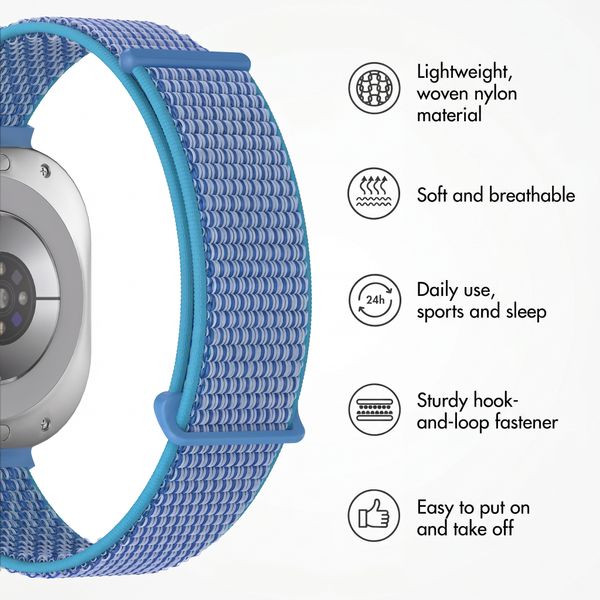 imoshion Nylon Strap Samsung Galaxy Watch 9 (40/44mm) / Watch 8 (40/44mm) / Classic (46mm) - Navy Blue