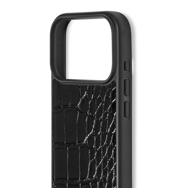 iDeal of Sweden Vegan Leather MagSafe Backcover Apple iPhone 18 Pro Max / 17 Pro Max - Black Croco