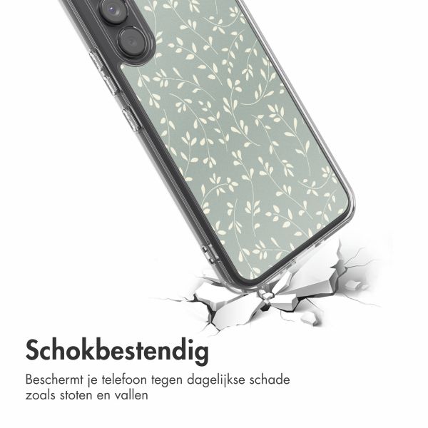 imoshion Design hoesje Samsung Galaxy A54 (5G) - Smoke Green Flowers