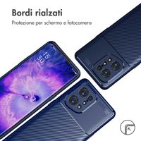 imoshion Carbon Softcase Backcover Oppo Find X5 5G - Blauw
