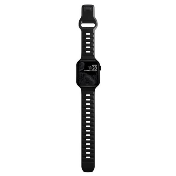 Nomad Sport band FKM Apple Watch Series 1 t/m 9 / SE (38/40/41 mm) | Series 10 / 11 (42 mm) - Zwart