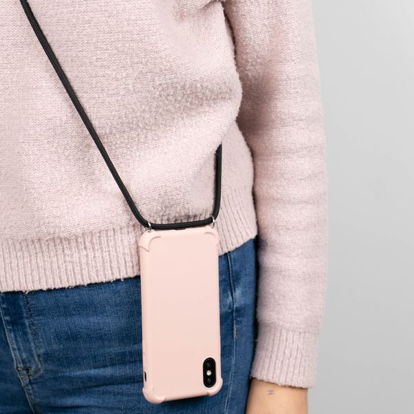 imoshion Color Backcover met koord iPhone Xr - Roze