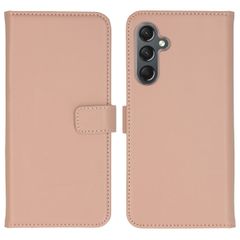 Selencia Echt Leren Bookcase Samsung Galaxy A25 (5G) - Dusty Pink