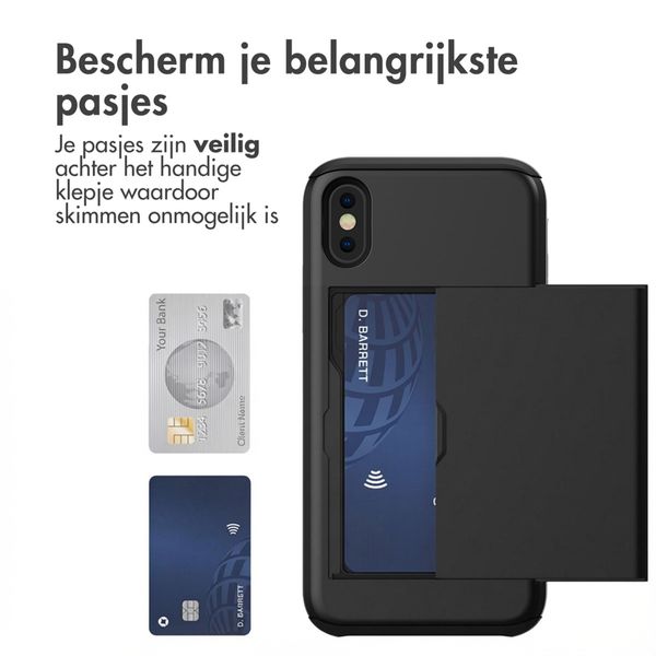imoshion Backcover met pasjeshouder Apple iPhone X / Xs - Zwart