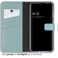 Selencia Echt Leren Bookcase Samsung Galaxy S23 FE - Air Blue