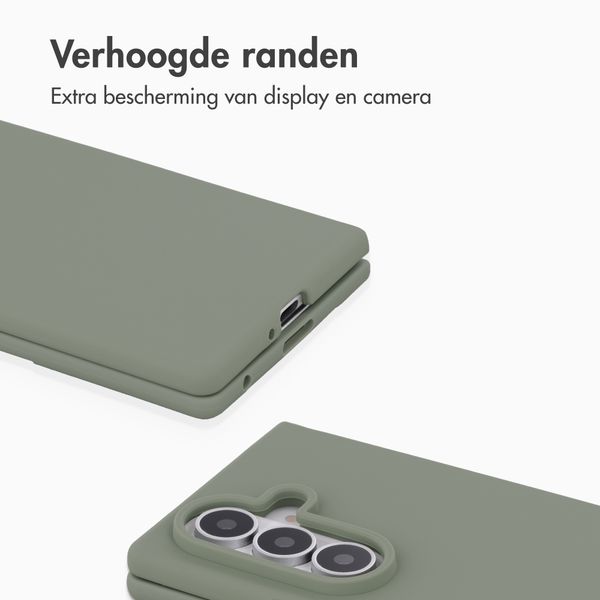 Accezz Liquid Silicone Backcover met MagSafe Samsung Galaxy Z Fold 8 Ultra - Cooper Green