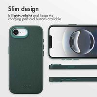 Accezz Leather Back Cover with MagSafe Apple iPhone 17e / 16e - Cedar Green