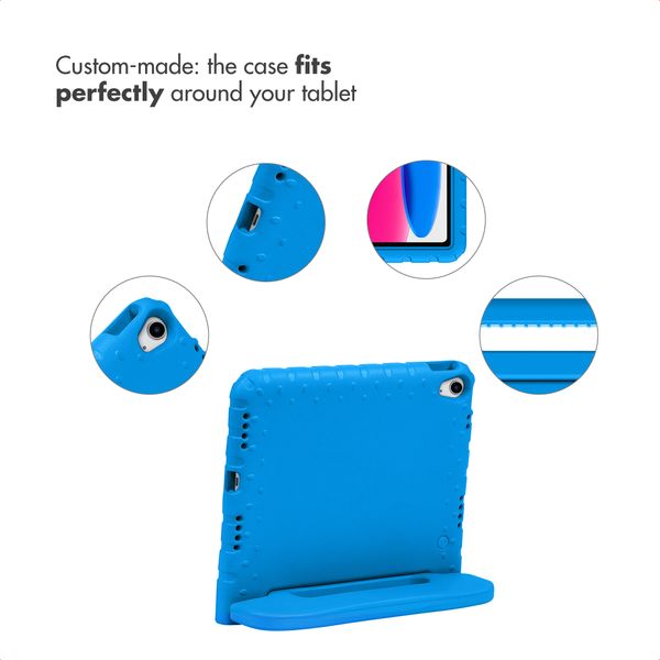 imoshion Kids-Proof Back Cover with Handle Apple iPad 11 (2025) 11 inch A16 / iPad 10 (2022) 10.9 inch - Blue