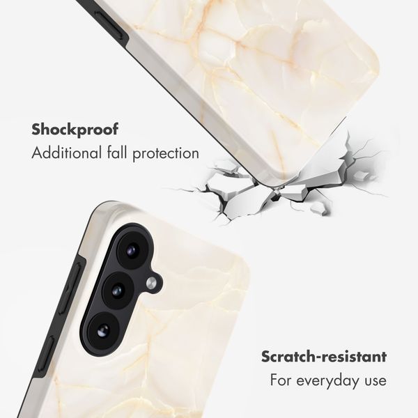 Selencia Vivid Back Cover Samsung Galaxy S26 - Golden Beige Marble