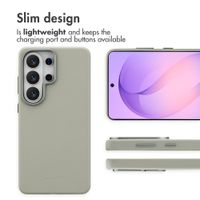 Accezz Leather Back Cover with MagSafe Samsung Galaxy S26 Ultra - Light Grey