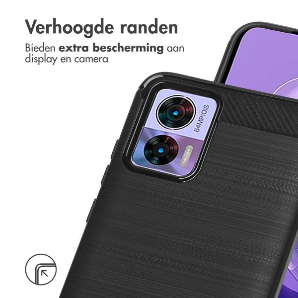 imoshion Brushed Backcover Motorola Edge 30 Neo - Zwart