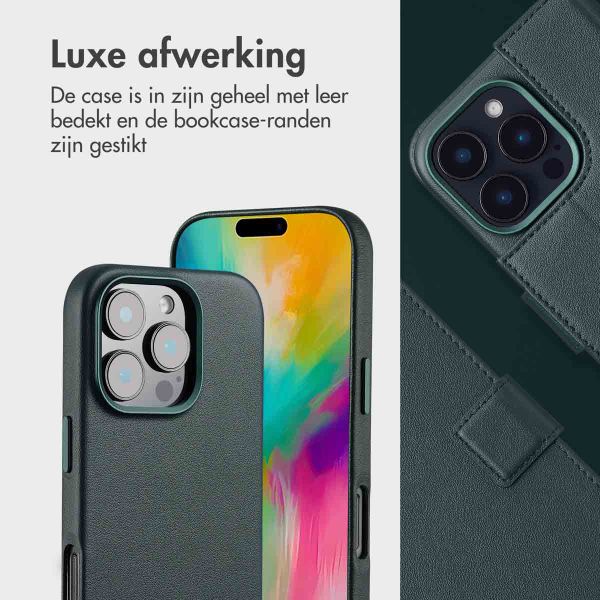 Accezz Leather Bookcase 2-in-1 met MagSafe Apple iPhone 16 Pro Max - Cedar Green