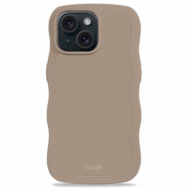 Holdit Wavy Case iPhone 14/15 Plus - Mocha Brown