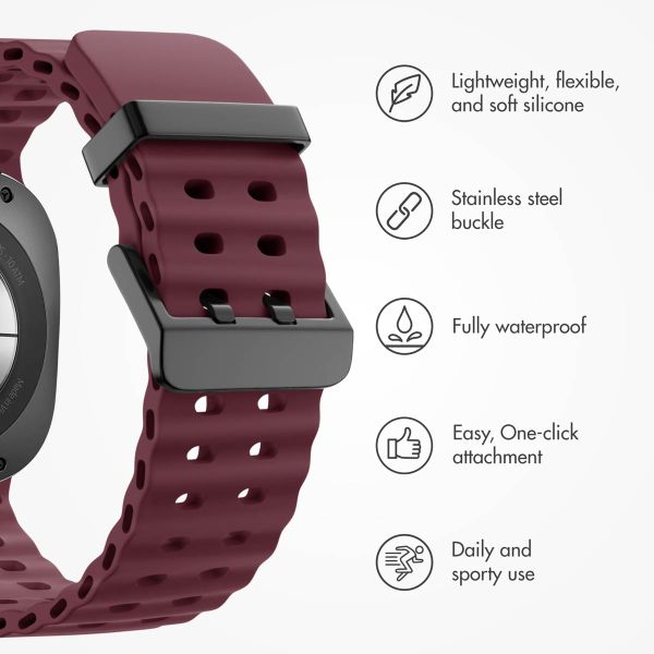 imoshion Ocean Silicone Band Samsung Galaxy Watch Ultra 2 (2026) / Ultra (2024/2025) - Wine Red