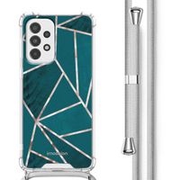 imoshion Design hoesje met koord Samsung Galaxy A33 - Petrol Green Graphic