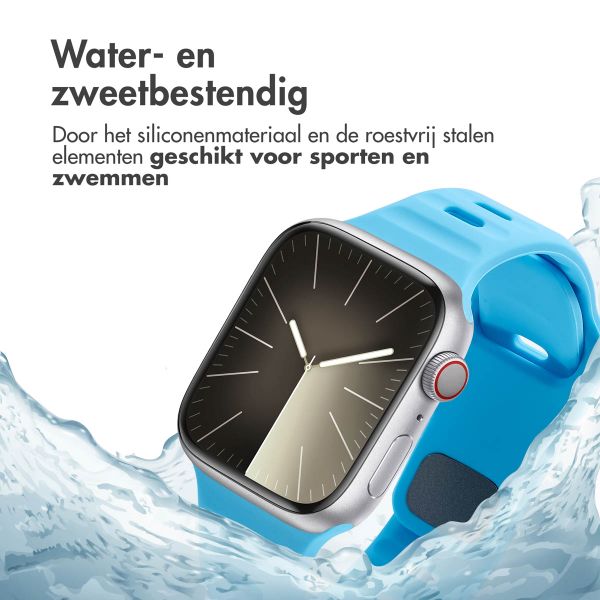 imoshion Active Sport siliconenbandje Apple Watch Series 1 t/m 9 / SE (38/40/41 mm) | Series 10 (42 mm) - Blauw