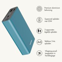 imoshion Ultra Series Aluminium Powerbank 20.000 mAh - Quick Charge en Power Delivery - Petrol Green