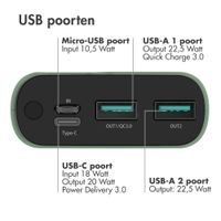 imoshion Powerbank 20.000 mAh - Quick Charge en Power Delivery - Groen