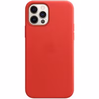 Apple Leather Backcover MagSafe Apple iPhone 12 (Pro) - Red