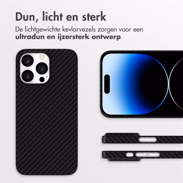 Accezz MagSafe Kevlar Backcover Apple iPhone 14 Pro - Zwart