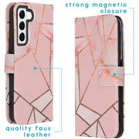 imoshion Design Softcase Bookcase Samsung Galaxy S22 - Pink Graphic