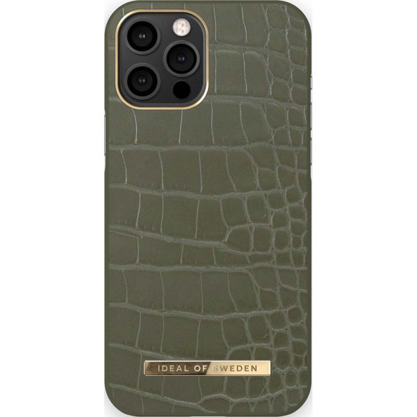 iDeal of Sweden Atelier Backcover iPhone 12 Pro Max - Khaki Croco