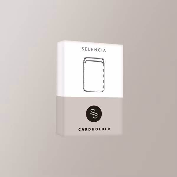 Selencia Croco Pashouder met MagSafe - Choco Brown