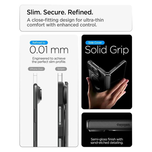 Spigen Slim Armor Pro Stand MagSafe Apple iPhone Duo - Black