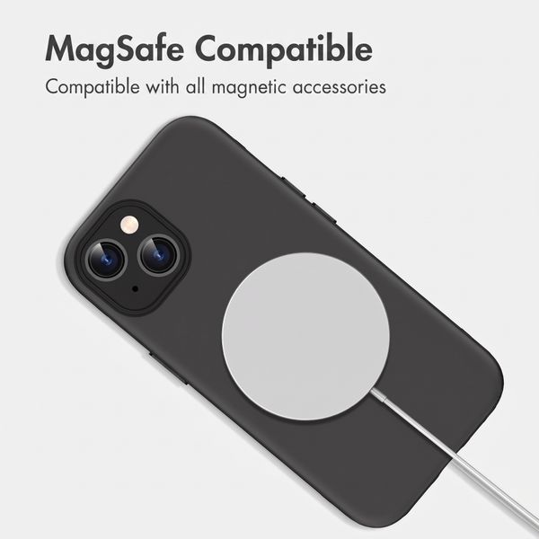 imoshion Colour Back Cover with Thin MagSafe Ring Apple iPhone 15 - Black