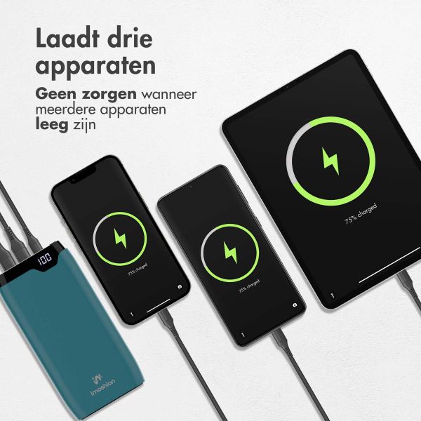 imoshion Powerbank - 20.000 mAh - Quick Charge en Power Delivery - Petrol Green