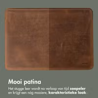 Accezz Leather Laptop hoes Apple MacBook 13 inch - Laptopsleeve - Cognac