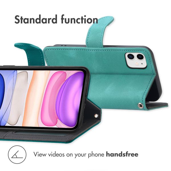 imoshion Bookcase with Strap Apple iPhone 11 - Turquoise